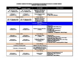 Academic Calendar 2015/2016