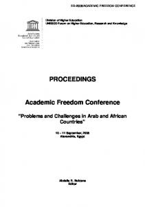 Academic Freedom Conference - UNESDOC Database - Unesco