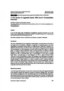 (Acari: Tenuipalpidae) from Iran - BioOne