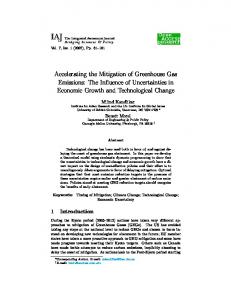 Accelerating the Mitigation of Greenhouse Gas Emissions: The