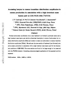 Accessing baryon to meson transition distribution amplitudes in meson ...