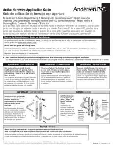 Accessory Guide - Andersen Windows