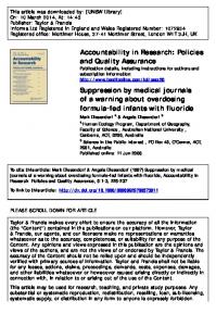 Accountability in Research: Policies and Quality