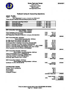 Accounting Booklist