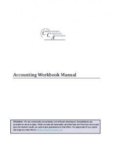 Accounting Workbook Manual