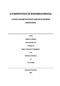 Accreditation of business schools