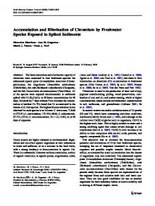 Accumulation and Elimination of Chromium by ... - Springer Link