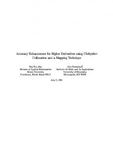 Accuracy Enhancement for Higher Derivatives using ... - CiteSeerX