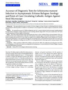 Accuracy of Diagnostic Tests for Schistosoma ... - Oxford Journals