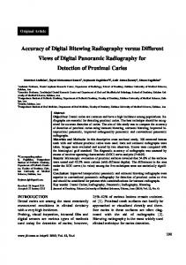 Accuracy of Digital Bitewing Radiography versus Different Views of ...