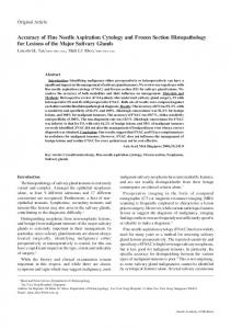 Accuracy of Fine Needle Aspiration Cytology and Frozen ... - CiteSeerX