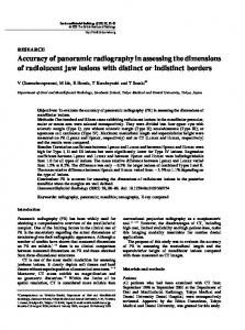 Accuracy of panoramic radiography in assessing ... - BIR Publications