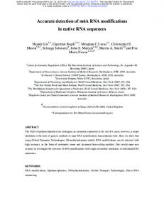 Accurate detection of m6A RNA modifications in native RNA ... - bioRxiv