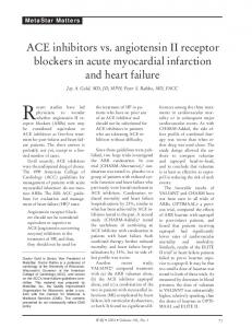 ACE inhibitors vs. angiotensin II receptor blockers in acute - Wisconsin ...