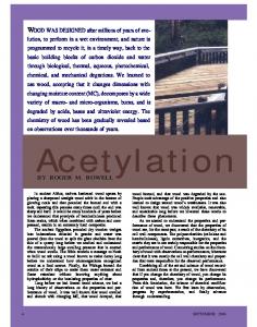 Acetylation of Wood - Forest Products Laboratory