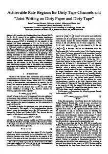 Achievable Rate Regions for Dirty Tape Channels and