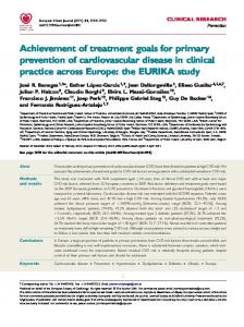 Achievement of treatment goals for primary ... - BioMedSearch