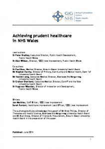 Achieving prudent healthcare in NHS Wales - 1000 Lives Plus