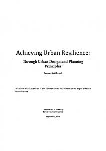 Achieving Urban Resilience