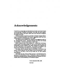 Acknowledgements