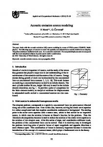 Acoustic emission source modeling