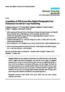 Acquisition of NIR-Green-Blue Digital Photographs ... - naldc - USDA