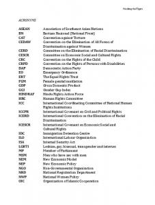 acronyms - the Equal Rights Trust