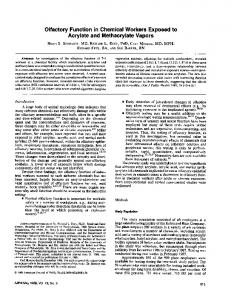 Acrylate and Methacrylate Vapors - NCBI