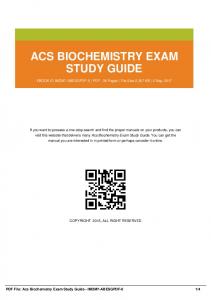 ACS BIOCHEMISTRY EXAM STUDY GUIDE IMOM7-ABESGPDF-0