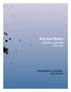 Act and React by Emily Oppel