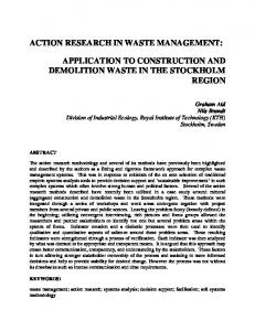 Action Research for Waste Management: