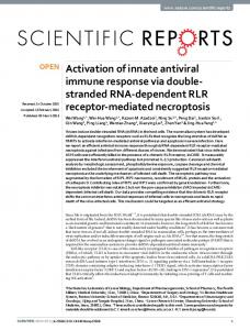 Activation of innate antiviral immune response via ... - Semantic Scholar