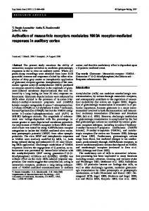 Activation of muscarinic receptors modulates NMDA ... - Springer Link