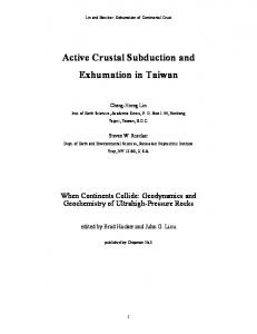 Active Crustal Subduction and Exhumation in Taiwan