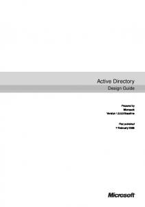 Active Directory - Microsoft Download Center