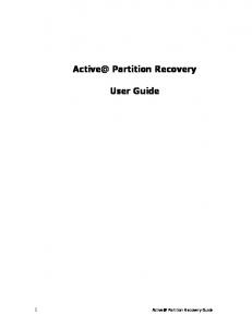 Active@ Partition Recovery User Guide