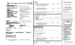 Activity Approval Form (A-Form)