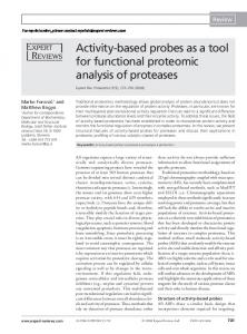 Activity-based probes as a tool for functional ... - Stanford Medicine