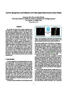 Activity Recognition and Prediction with Pose based ... - Kan Chen