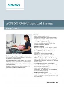 ACUSON X700 Ultrasound System - Siemens