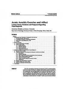 Acute Aerobic Exercise and Affect - Semantic Scholar