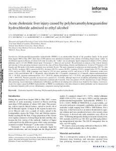 Acute cholestatic liver injury caused by polyhexamethyleneguanidine ...