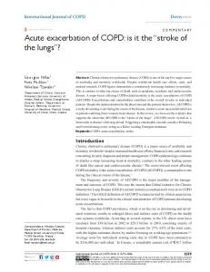 acute exacerbation of COPD - Semantic Scholar