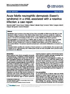Acute febrile neutrophilic dermatosis - CiteSeerX