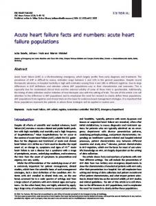 acute heart failure populations - Wiley Online Library