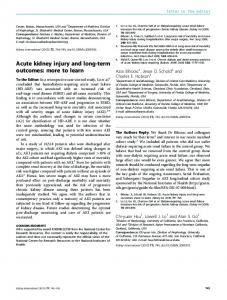 Acute kidney injury and long-term outcomes ... - Kidney International