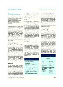 Acute lung injury - Clinical Medicine