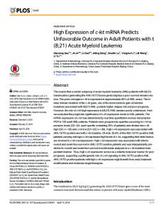 Acute Myeloid Leukemia - PLOS