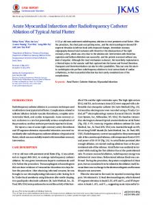 Acute Myocardial Infarction after Radiofrequency ... - KoreaMed Synapse