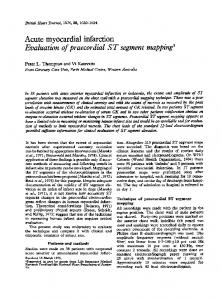 Acute myocardial infarction - Europe PMC